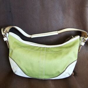 Coach Vintage Lime and Ivory Shoulder Bag